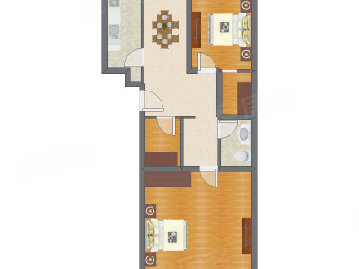 2室1厅 94.20平米