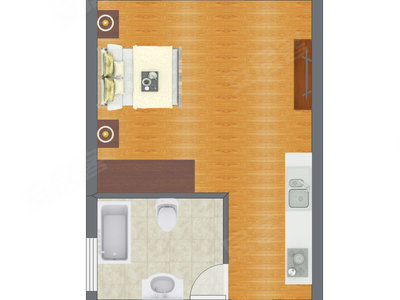 1室1厅 31.02平米