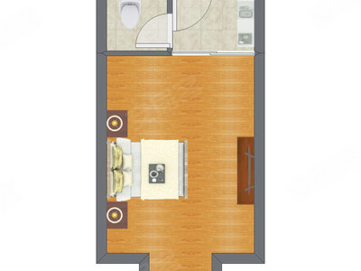 1室0厅 39.26平米