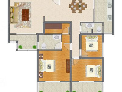 3室2厅 143.30平米