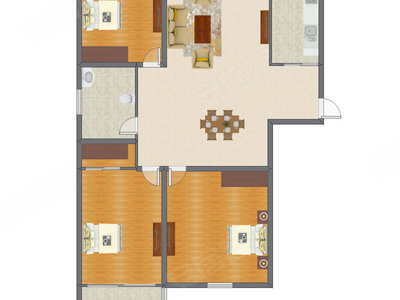 3室2厅 149.90平米户型图
