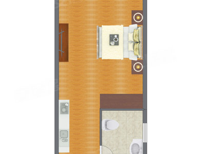 1室1厅 51.44平米
