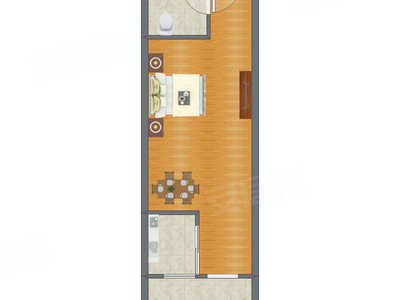 1室0厅 48.44平米