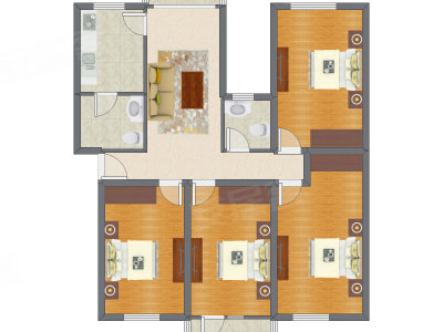 4室1厅 139.78平米