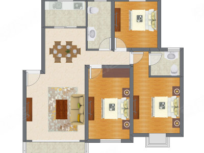 3室2厅 119.60平米