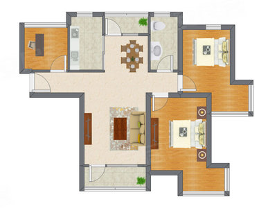 3室2厅 99.64平米