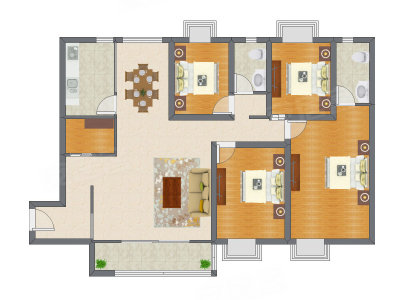 4室2厅 162.21平米
