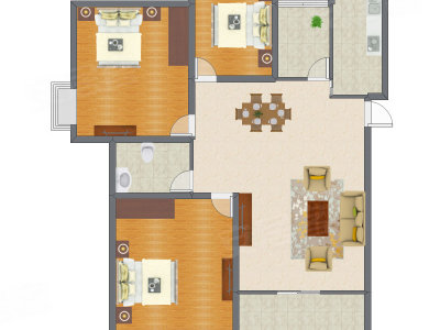 3室2厅 118.08平米