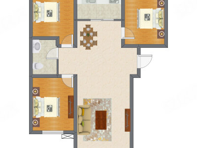 3室2厅 104.12平米