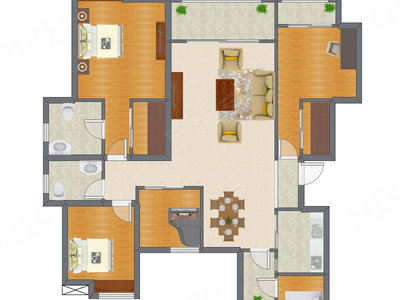 4室2厅 139.32平米