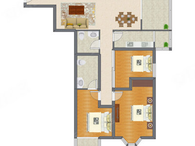 3室2厅 140.26平米
