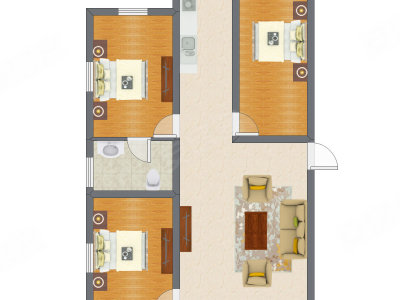 3室1厅 117.75平米