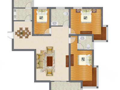 3室2厅 127.87平米