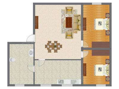 2室2厅 140.00平米