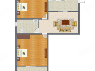2室1厅 59.17平米