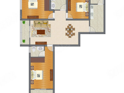 3室2厅 135.15平米