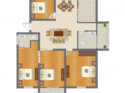 4室2厅 106.39平米