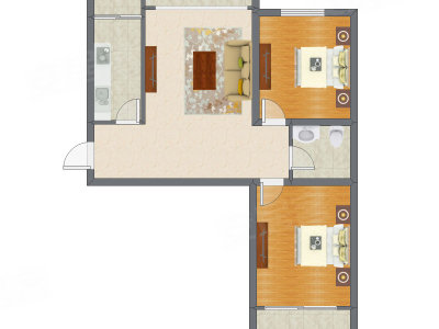 2室1厅 101.17平米