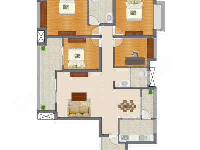 4室2厅 127.20平米
