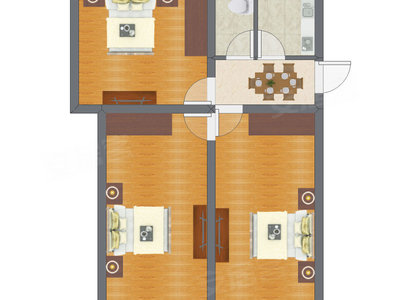 3室1厅 55.64平米