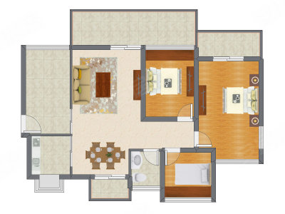3室2厅 92.20平米