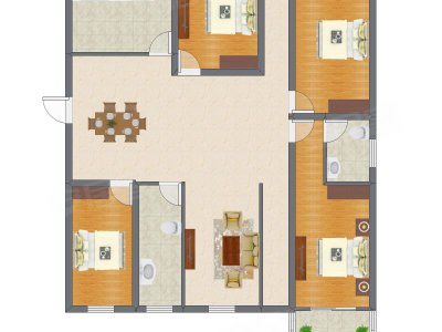 4室2厅 130.70平米