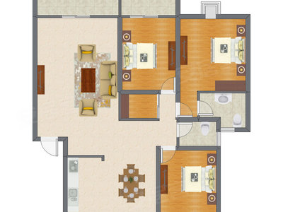 3室2厅 146.97平米