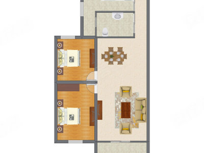 2室2厅 96.81平米