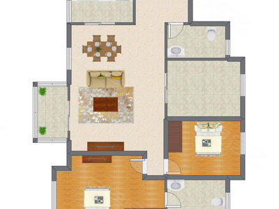 3室2厅 104.50平米
