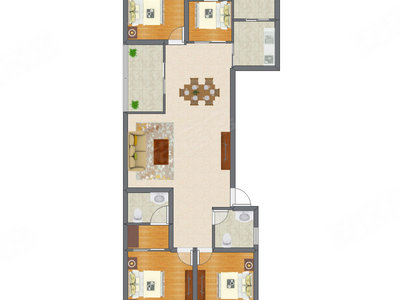 4室2厅 98.63平米
