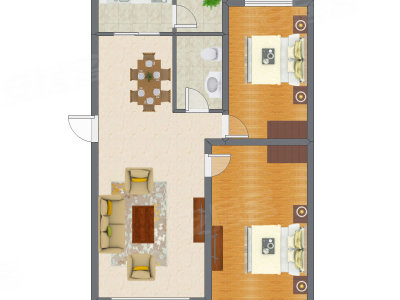 2室2厅 95.78平米