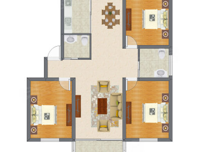 3室2厅 132.11平米