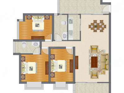 3室2厅 123.05平米