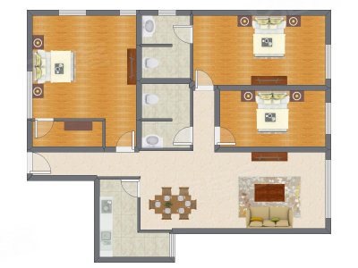 3室2厅 130.71平米