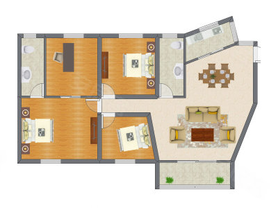 4室2厅 95.38平米