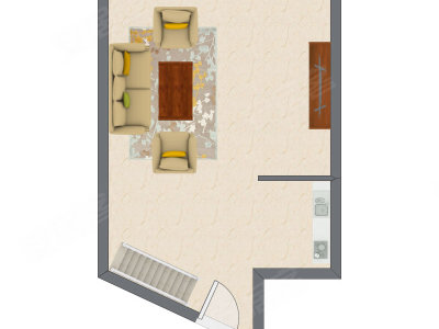 1室1厅 48.99平米户型图