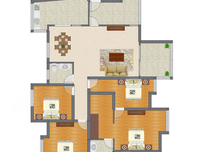 4室2厅 164.26平米