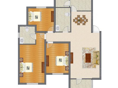 3室2厅 132.68平米