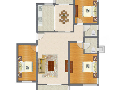 3室2厅 154.10平米