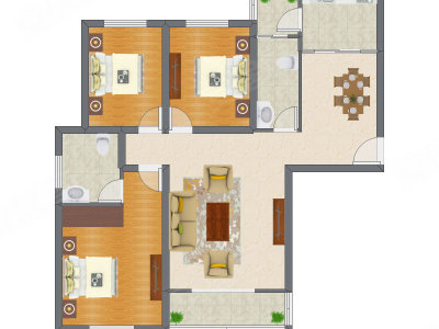 3室2厅 143.50平米