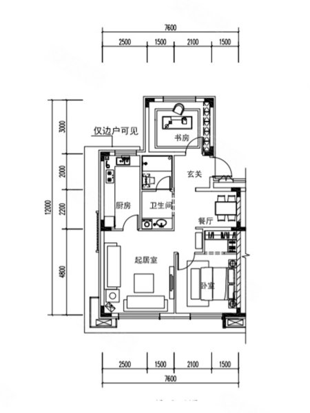 华发绿洋湾(新房)3室3厅3卫80㎡南北180万