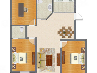 3室2厅 112.40平米