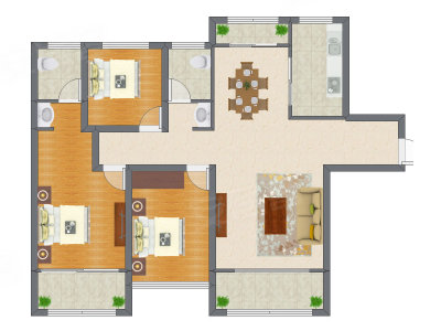 3室2厅 132.95平米