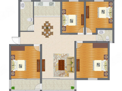 4室2厅 117.31平米