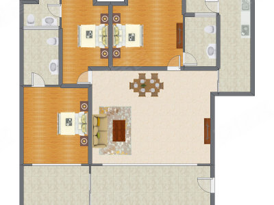 3室2厅 175.88平米