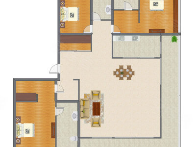 3室2厅 230.00平米户型图