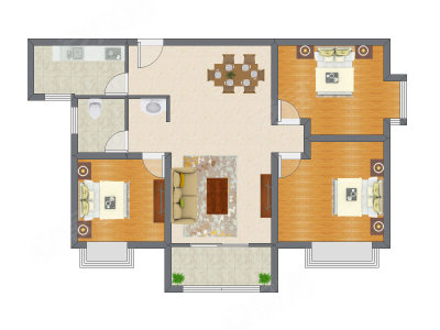 3室2厅 118.05平米