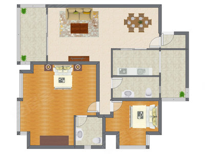 2室2厅 144.12平米