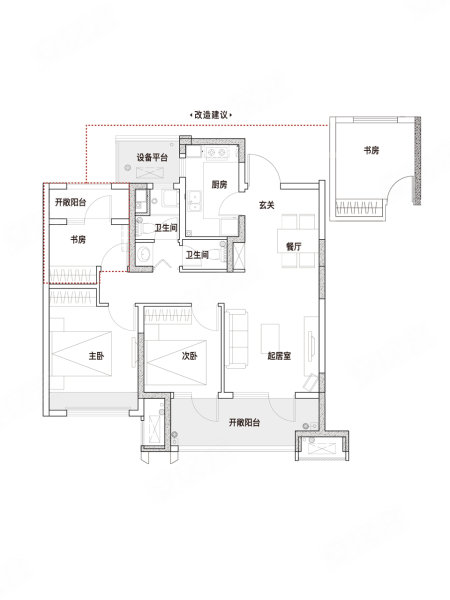 青铁·芳华地3室2厅98㎡180万二手房图片