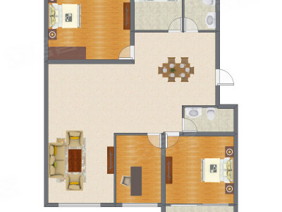 3室2厅 132.32平米